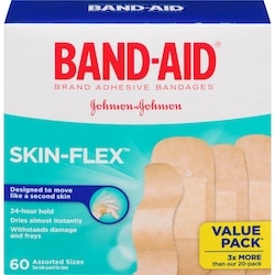 BAND AID Skin-Flex Adhesive Bandages 60