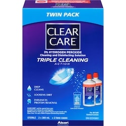 Clear Care® Contact Lens Solution with Hydrogen Peroxide Twin Pack