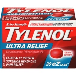TYLENOL Ultra Migraine Pain Relief Acetaminophen 20 EZ Tabs