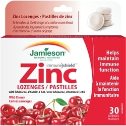 ZINC LOZENGES ECHINACEA & VITAMIN C CHERRY 30 JAMIESON