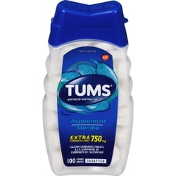 Tums Extra Strength Peppermint 100 count 750mg