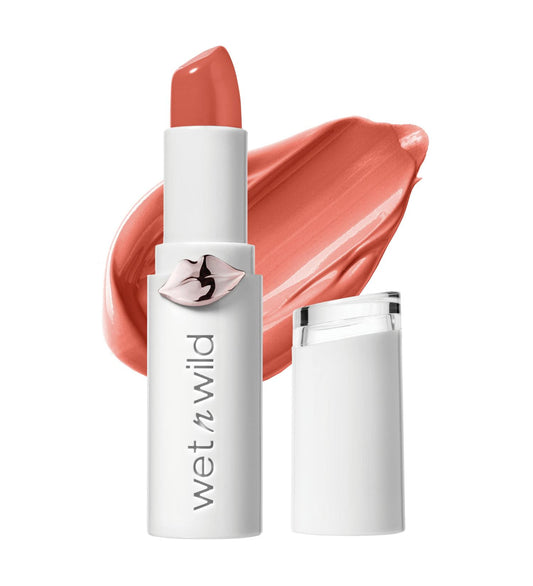 Wet n Wild Mega Last High-Shine Lipstick Lip Color Makeup Coral Bellini Overflow Bellini Overflow