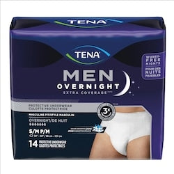 TENA MEN OVERNIGHT PROTECTIVE UNDERWEAR SM/MD 14