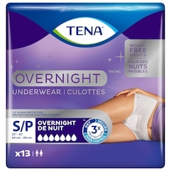 TENA UNDERWEAR OVERNIGHT SM 13