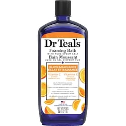 DR TEALS Foaming Bath with Pure Epsom Salt, Glow & Radiance with Vitamin C & Citrus Essential Oils